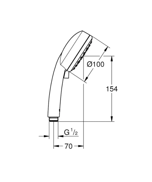 Лейка для душа Grohe New Tempesta Cosmopolitan 100 2 режима - фото 2