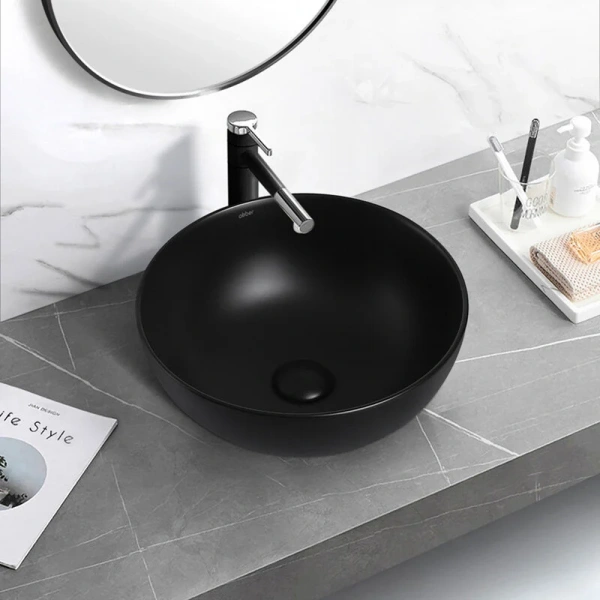 Раковина Abber Bequem 36 см черная матовая, накладные (на столешницу), пристенные - фото 3