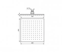 Верхний душ Emmevi C06658 MM250 - фото 3