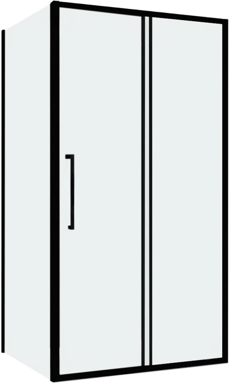 Душевой уголок Abber Schwarzer Diamant 180x60 см профиль черный, стекло прозрачное - фото 3