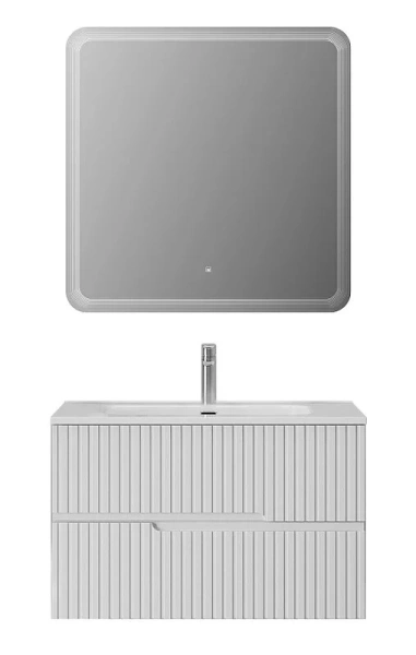 Тумба под раковину подвесная Cezares Duet 90 см Bianco Lucido, белая - фото 7