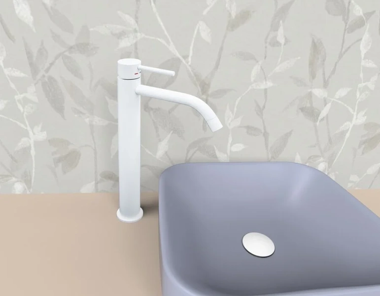 Смеситель для раковины Paffoni Light белый матовый, современные, hi-tech - фото 3