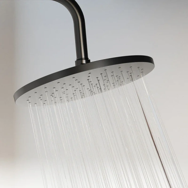 Душевая стойка Damixa Jupiter черная, с термостатом - фото 6