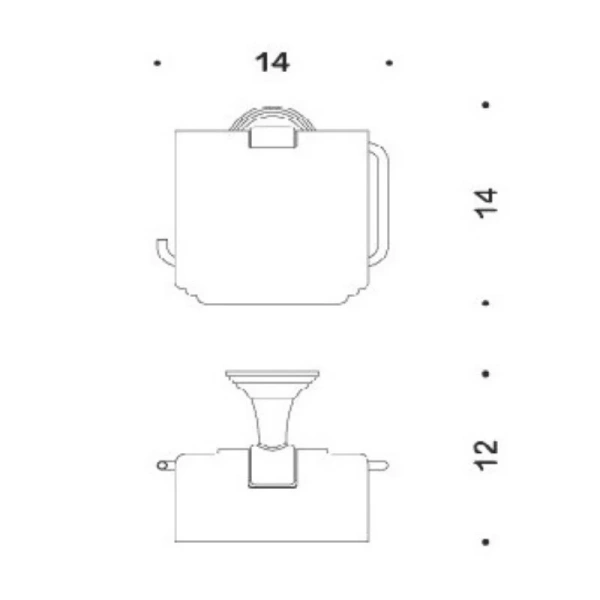 Бумагодержатель Colombo Hermitage с крышкой, классические, ретро - фото 2
