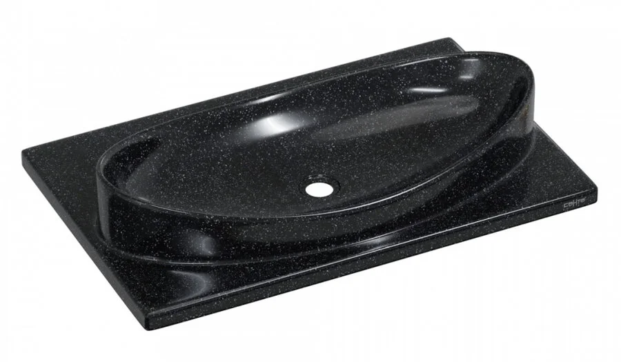 Раковина СанТа Вега 90014 70 см литьевой мрамор - фото 1