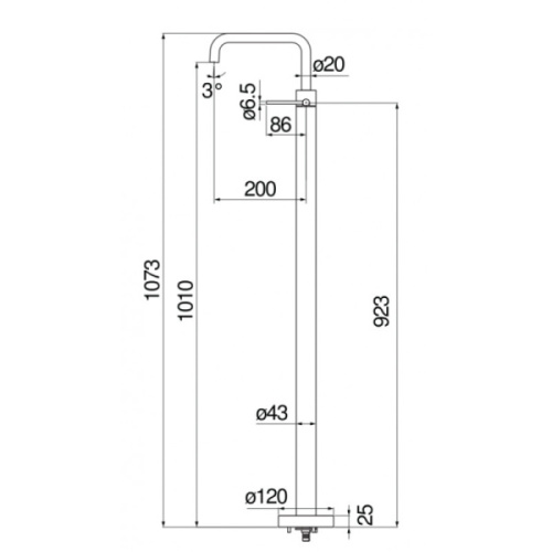 Смеситель для раковины Nobili Velis VE125188/3 напольный - фото 4