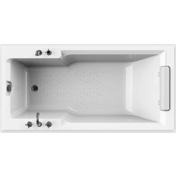 Акриловая ванна Fra Grande Русильон 4-01-2-0-1-424, 180 x 90 см, рама-подставка на декоративных ножках, комплект панелей, рама-подставка на декоративных ножках, комплект панелей, подголовник, белая/хром - фото 4