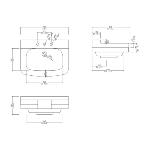 Раковина консоль Devon&Devon Bogart IBLG(1-3)FBOG, 2IBLG(1-3)FBBOG, EFBOGaRT - фото 4