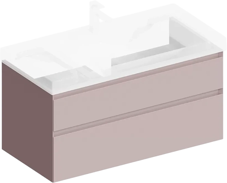 Тумба под раковину подвесная Kerama Marazzi Cubo 100 см мальва