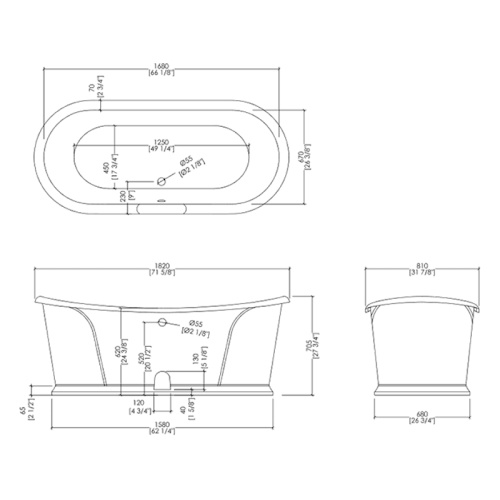 Ванна чугунная Devon&Devon Camelot - фото 4
