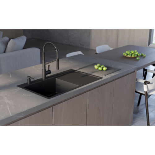 Мойка для кухни Omoikiri Akisame 86-GB-L 86 см левая графит - фото 3