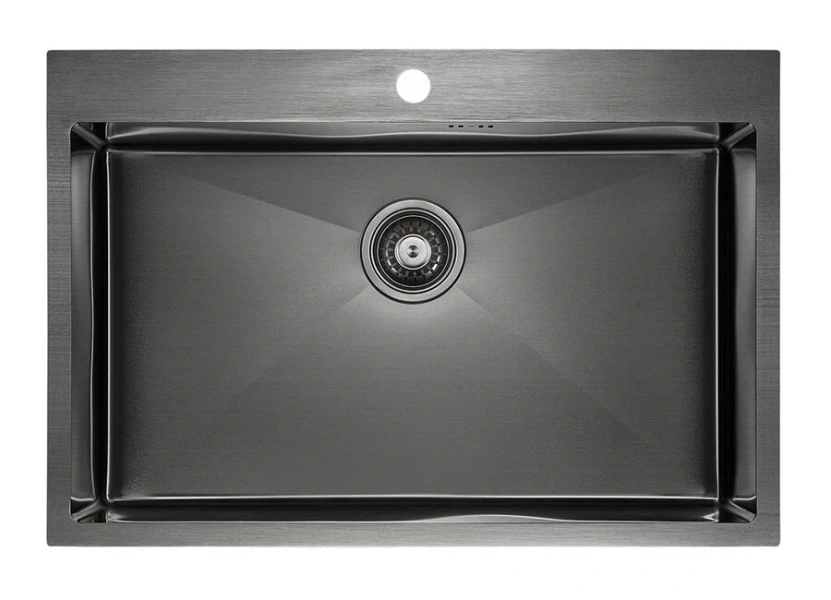 Мойка для кухни Paulmark Vast 75 вороненая сталь - фото 1