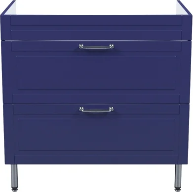 Тумба под раковину напольная IDDIS Oxford 80 см синяя, другие - фото 7