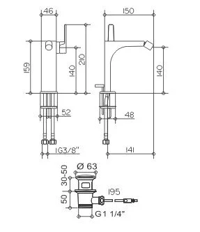 Смеситель для биде Keuco Edition 11 51109 - фото 2