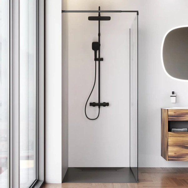 Душевая перегородка Am.Pm Func 110 см профиль черный index_1 - фото 7