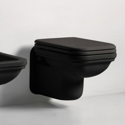 Унитаз подвесной Kerasan Waldorf черный глянцевый - фото 2