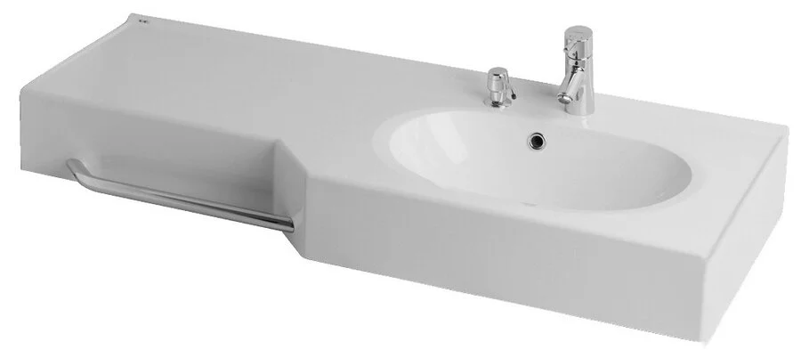 Раковина Акватон Отель 1A70113WOT01 126 см с навесами - фото 4