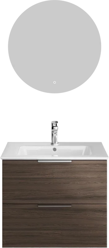Тумба под раковину подвесная Kerama Marazzi Piano Forte 65 см дымчатый вяз, современная, hi-tech - фото 3