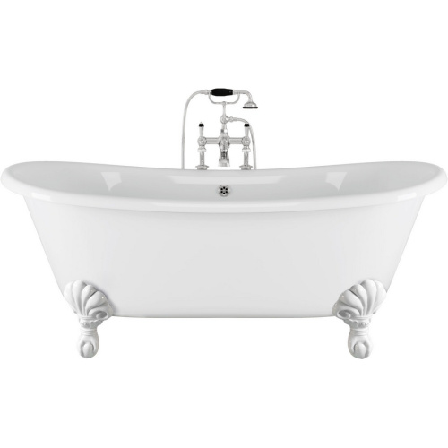 Ванна чугунная Devon & Devon Admiral 182х81 см ножки белые - фото 1