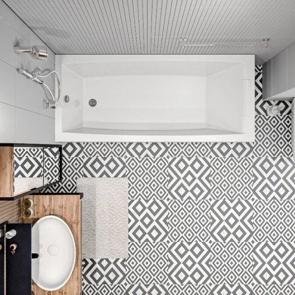 Ванна акриловая 1MarKa Aelita 01ае1675кп, 160 x 75 см, цвет белый, без гидромассажа - фото 6