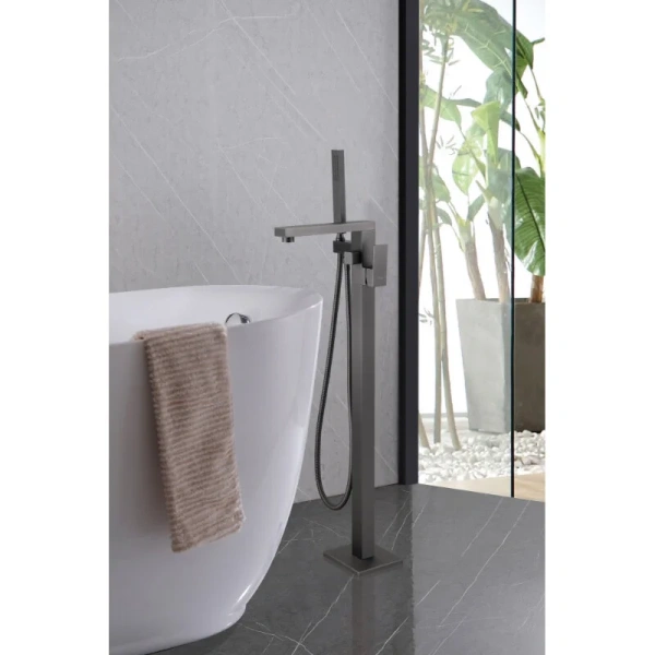 Смеситель для ванны Abber Daheim никель, современные, hi-tech - фото 3