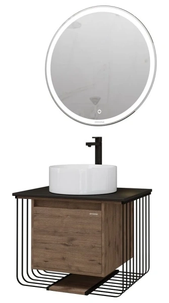 Тумба с раковиной подвесная Grossman Винтаж 10700 70 см с выдвижным ящиком, подвесная, пристенная - фото 4