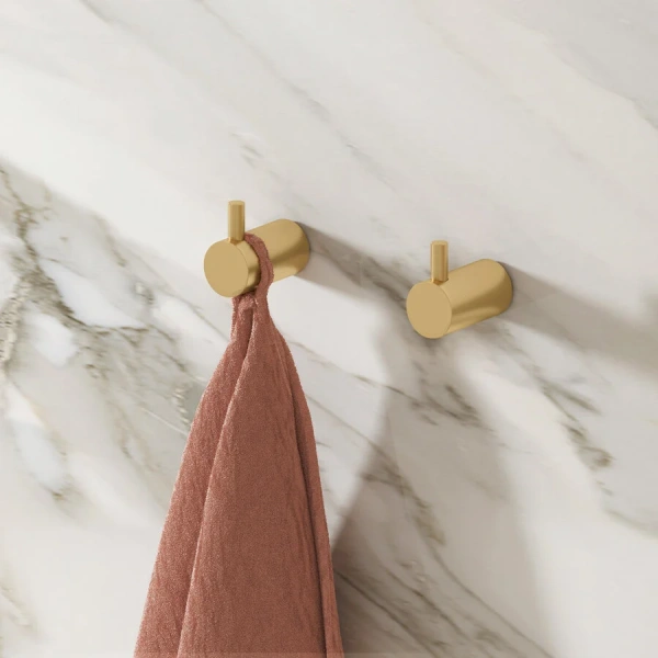 Крючок для ванной IDDIS Petite матовое золото - фото 3