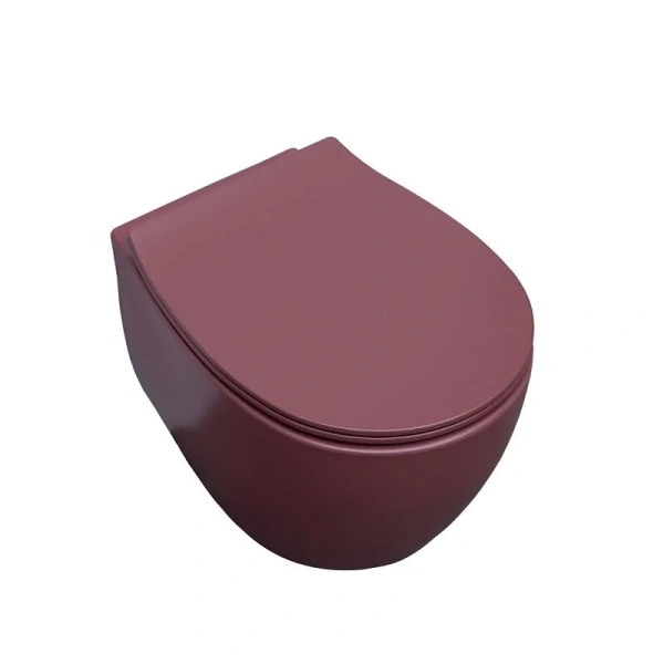 Унитаз подвесной Allen Brau Fantasy бордо, безободковые, сиденье с микролифтом , с антивсплеском - фото 5