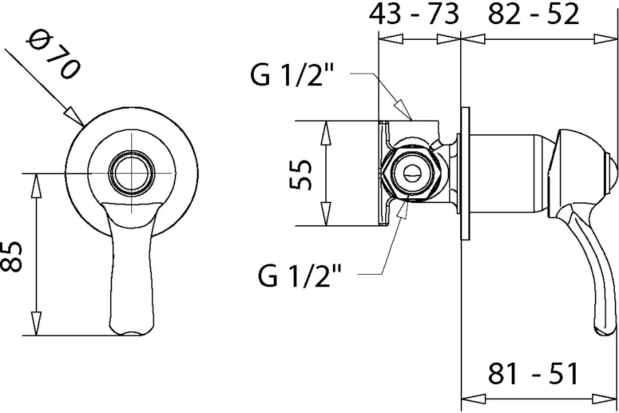 Смеситель для душа Migliore Grazia 296 скрытого монтажа - фото 2