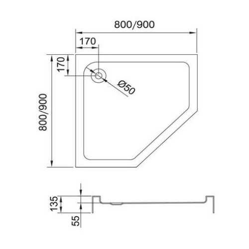Душевой поддон Vegas-Glass HG 90x90 см белый - фото 3