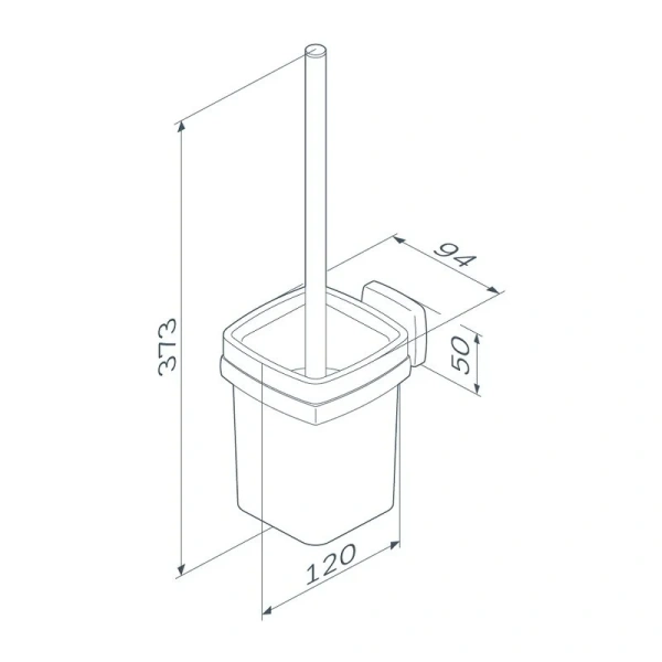 Ершик AM.PM Gem для унитаза черный матовый, современные, hi-tech - фото 2