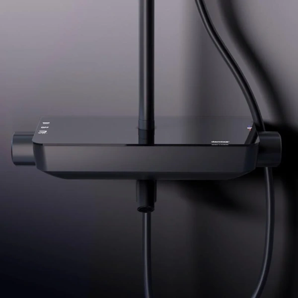 Душевая стойка Damixa Scandinavian Pure черная, с термостатом - фото 6