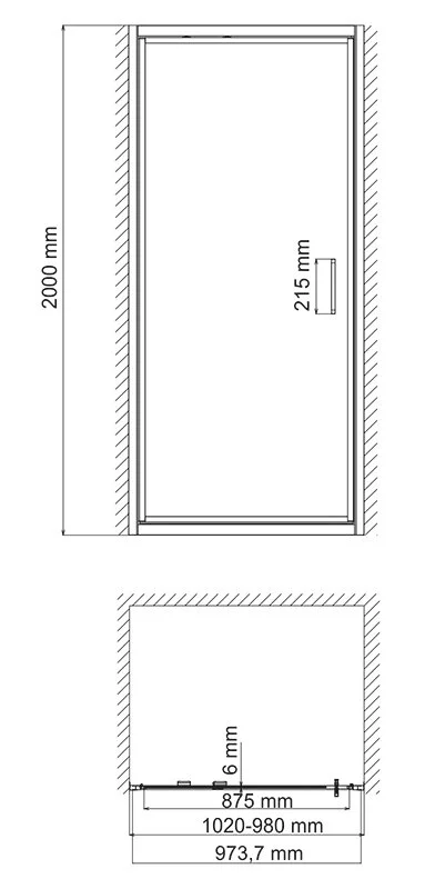 Душевая дверь WasserKRAFT Salm 100 см профиль хром - фото 3