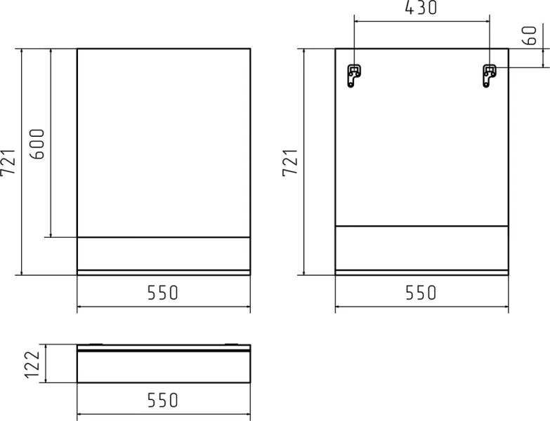 Зеркало Misty Алиса 60 см белое, с полкой, нет в наличии - фото 2