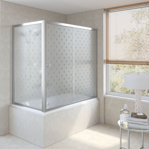 Душевая шторка на ванную стекло флёр-де-лис Vegas-glass ZV+ZVF 180х90 R05 L, раздвижные - фото 4