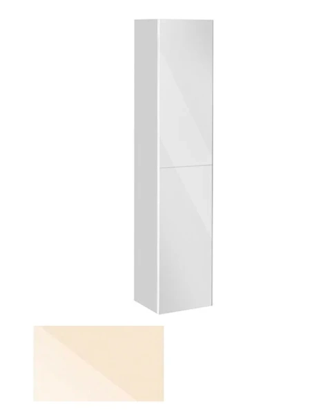 Шкаф-пенал, петли слева,  корпус:магнолия, фасад:стекло, магнолия Keuco Royal Reflex - фото 1