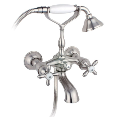 Смеситель для ванны Timo Ritz серебро 0144Y silver cross - фото 1