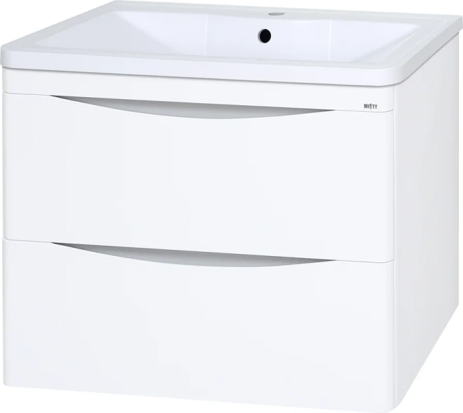 Тумба под раковину подвесная Misty Атлантик 100 см белая - фото 2