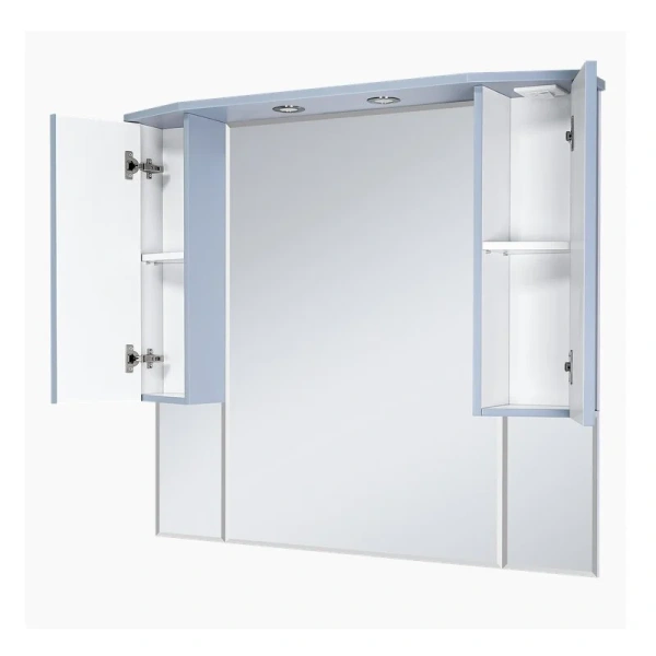 Зеркальный шкаф с подсветкой Misty Терра П-Тер02110-0 110 см МДФ, навесные - фото 4