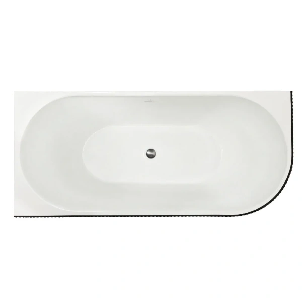 Ванна акриловая Royal Bath Nero RB710302BL-L-GR/RB710302BL-R-GR, 170 x 78 см, левая/правая, цвет белый/черный, современныe, hi-tech - фото 3