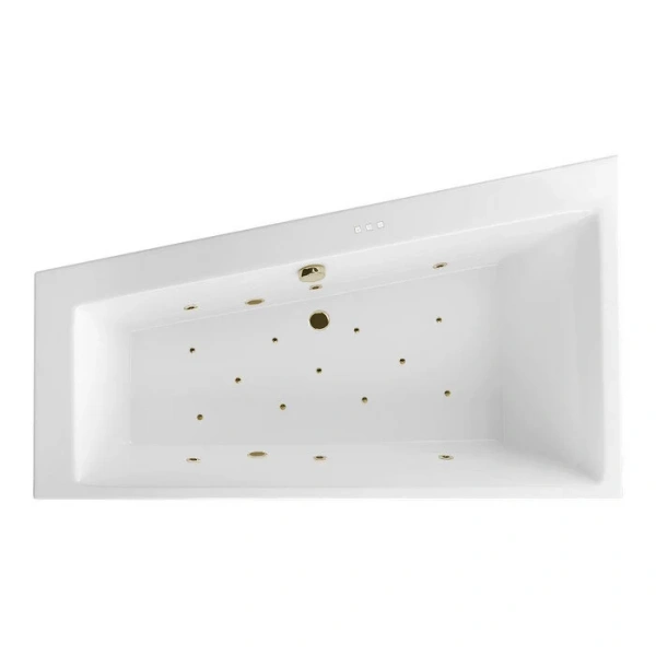 Ванна гидромассажная Excellent Sfera Relax 170 x 100 см, левая, белый/бронза, WAEX.SFL17.RELAX.BR - фото 1