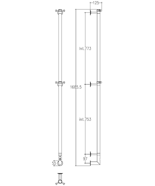 Полотенцесушитель электрический Margaroli Arcobaleno 167 см бронза - фото 2