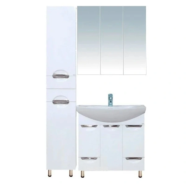 Шкаф-пенал напольный Misty Лаванда 35 см левый, современные, hi-tech - фото 4