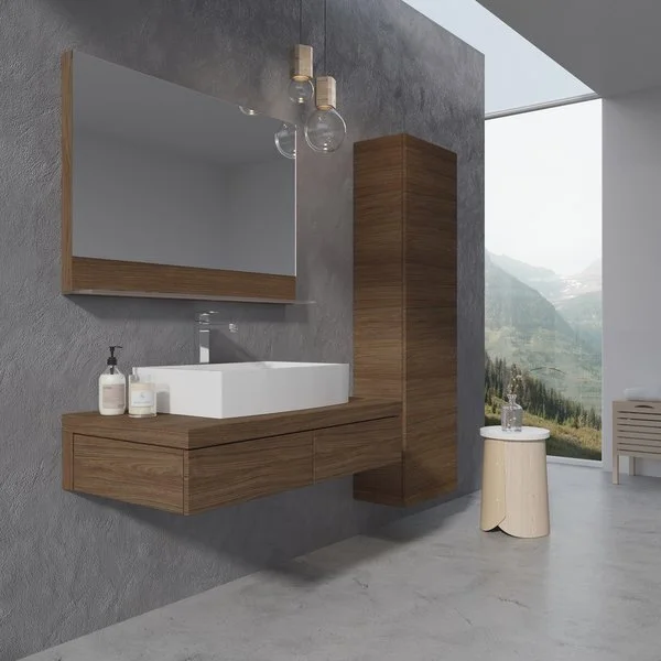 Шкаф-пенал подвесной Ravak Formy 46 см орех, в наличии - фото 2