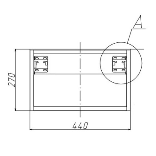 Тума под раковину подвесная Velvex Loft 44 см - фото 3