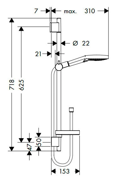 Душевой гарнитур Hansgrohe Raindance Select S 26630 с мыльницей - фото 2