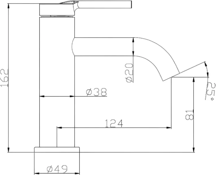 Смеситель для раковины BelBagno Etna без донного клапана - фото 2