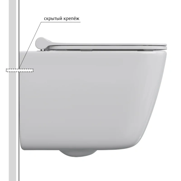 Унитаз подвесной Berges Quattro S Rimless безободковый - фото 4