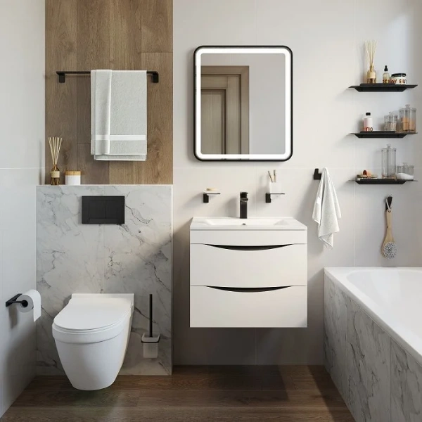 Тумба с раковиной подвесная IDDIS Cloud CLO80W0i95K 80 см с двумя ящиками index_1 - фото 10