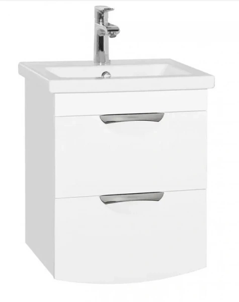 Тумба с раковиной подвесная Style Line Жасмин-2 ЛС-000010039 50 см с двумя ящиками - фото 1